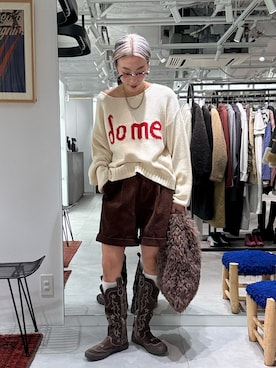 「ROSE BUD（ローズバッド）のアイテム（パンツ）」を使った、jinko_roseさん（レディース・165cm）の冬コーディネート