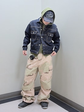 「XLARGE（エクストララージ）のアイテム」を使った、kanatoさん（メンズ・174cm）の冬コーディネート