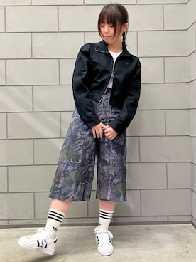 「アイテム（ナイロンジャケット）」を使った、N.Kさん（レディース・156cm）の秋コーディネート