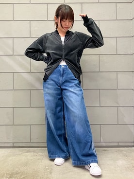 「アイテム（ジャージ）」を使った、N.Kさん（レディース・156cm）の秋コーディネート