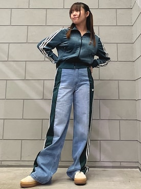 「アイテム（ジャージ）」を使った、N.Kさん（レディース・156cm）の秋コーディネート