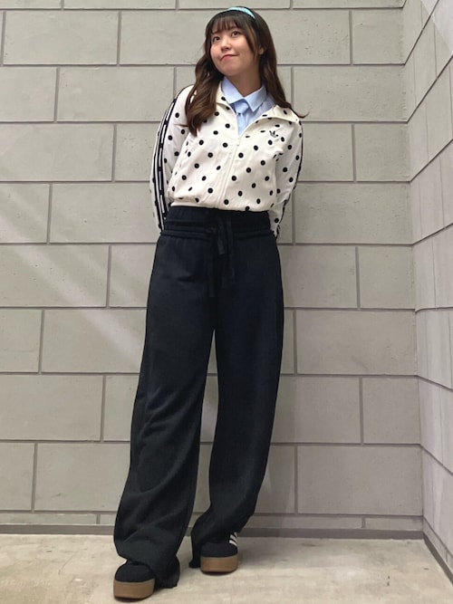 adidas（アディダス） ジャージ サテン ポルカドット TTトラックトップ