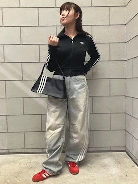 「アイテム（ジャージ）」を使った、N.Kさん（レディース・156cm）の秋コーディネート