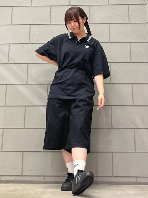 正品 adidas アディダス アディカラー ルーズ ポロ半袖Tシャツ adidas ポロシャツ アディダス アディカラー ルーズフィット