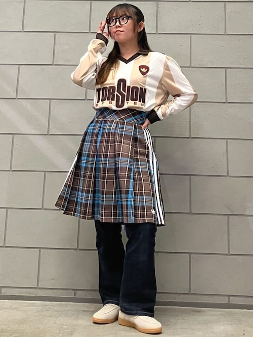 プリーツ チェック スカート / アディダスオリジナルス adidas