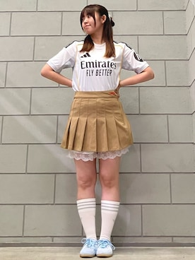 「アイテム（スニーカー）」を使った、N.Kさん（レディース・156cm）の夏コーディネート
