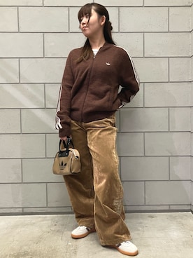 「アイテム（ジャージ）」を使った、N.Kさん（レディース・156cm）の秋コーディネート