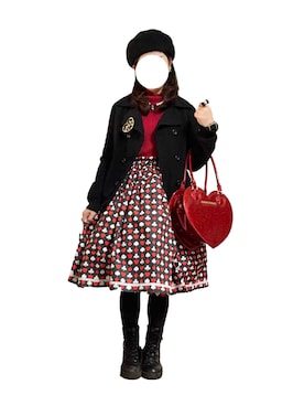 「アイテム（ブローチ/コサージュ）」を使った、ミナっちさん（レディース・154cm）の冬コーディネート