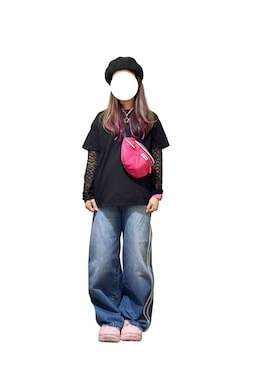 「HUNTER(ハンター)のアイテム」を使った、ミナっちさん(レディース・154cm)の夏コーディネート
