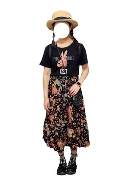 「アイテム（レッグウェア）」を使った、ミナっちさん（レディース・154cm）の秋コーディネート