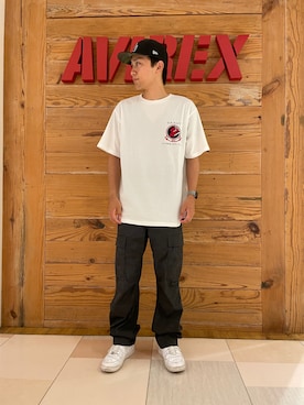 ひらいさんの「COTTON RIP STOP FATIGUE PANTS / コットン リップストップ ファティーグ パンツ / AVIREX / アヴィレックス」を使ったコーディネート