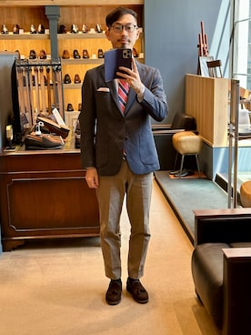 「Berwick1707（バーウィック）のアイテム」を使った、tomoya_sasakiさん（メンズ・165cm）の夏コーディネート