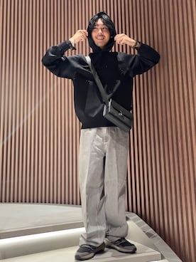 「EMPORIO ARMANI（エンポリオアルマーニ）の【エンポリオ アルマーニ】Travel Essentials ニットスニーカー（スニーカー）」を使った、KENTOさん（メンズ・169cm）の秋コーディネート