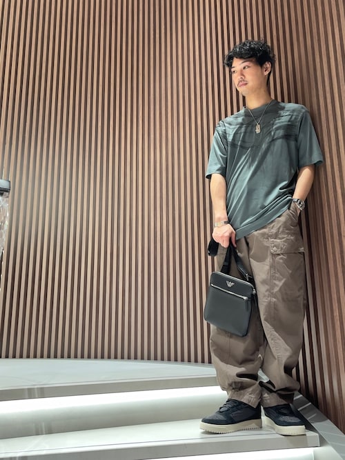 ★ EMPORIO ARMANI ★ イーグルマーク ショルダーバッグ エンポリオ アルマーニ】ASV フラットショルダーバッグ イーグル