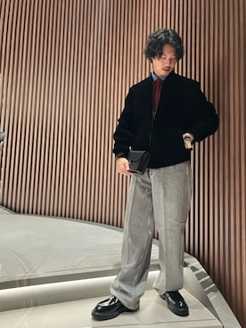 「アイテム（ネクタイ）」を使った、KENTOさん（メンズ・169cm）の秋コーディネート