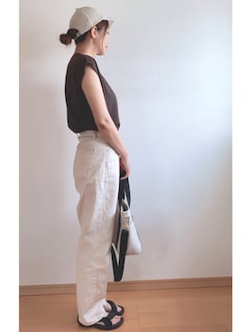 「Java（ジャバ）のアイテム」を使った、こもどさん（レディース・163cm）の夏コーディネート