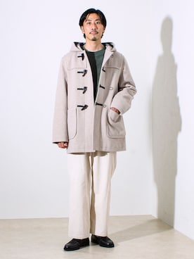 「アイテム（ダッフルコート）」を使った、OKAさん（メンズ・175cm）の秋コーディネート