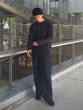 「アイテム（ニットキャップ/ビーニー）」を使った、OKAさん（メンズ・175cm）の夏コーディネート