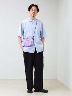 「UNIVERSAL OVERALL（ユニバーサルオーバーオール）のアイテム」を使った、OKAさん（メンズ・175cm）の春コーディネート