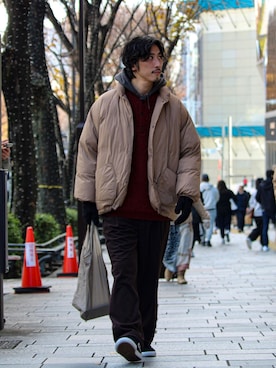 「GEVACO（ゲバコ）のアイテム」を使った、OKAさん（メンズ・175cm）の冬コーディネート