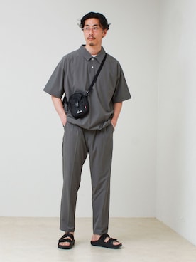 「GLOSTER（グロスター）のアイテム」を使った、OKAさん（メンズ・175cm）の春コーディネート