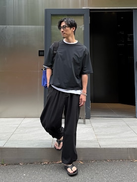 「PACKING（パッキング）のアイテム」を使った、OKAさん（メンズ・175cm）の夏コーディネート