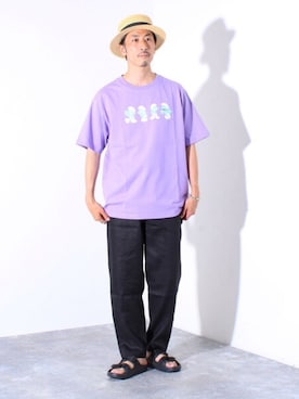 「GLOSTER（グロスター）のアイテム」を使った、OKAさん（メンズ・175cm）の夏コーディネート