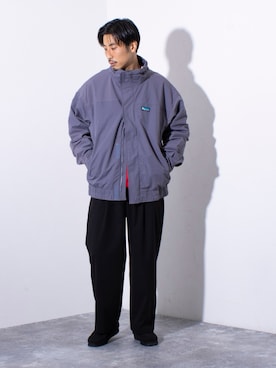 「GEVACO（ゲバコ）のアイテム（スラックス）」を使った、OKAさん（メンズ・175cm）の秋コーディネート