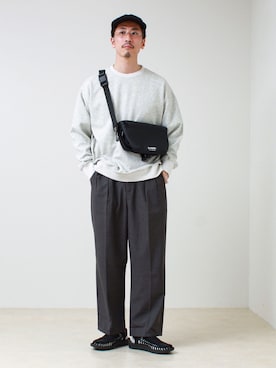 「halo commodity（ハロ　コモディティー）のアイテム（帽子）」を使った、OKAさん（メンズ・175cm）の春コーディネート