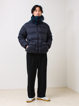 「アイテム（マフラー）」を使った、OKAさん（メンズ・175cm）の冬コーディネート