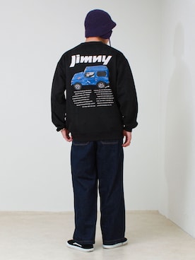 「GLOSTER（グロスター）の2WAYイヤーフラップ セーラーニットハット（ハット、パープル系）」を使った、OKAさん（メンズ・175cm）の夏コーディネート