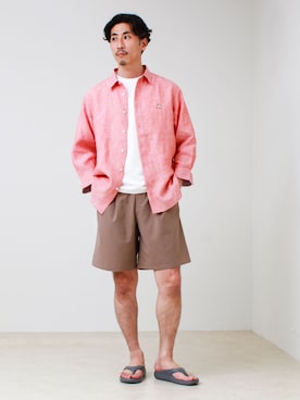 「GLOSTER（グロスター）のアイテム」を使った、OKAさん（メンズ・175cm）の春コーディネート