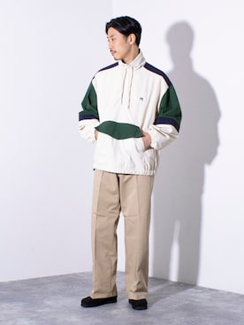 「GLOSTER（グロスター）のアイテム（ブルゾン）」を使った、OKAさん（メンズ・175cm）の秋コーディネート
