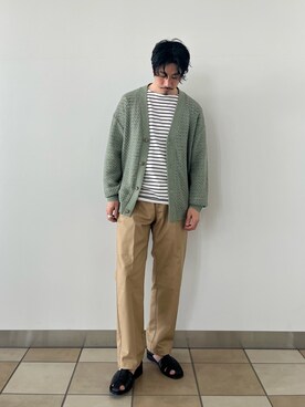 「GEVACO」｜「アイテム（サンダル）」を使った、OKAさん（メンズ・175cm）の春コーディネート