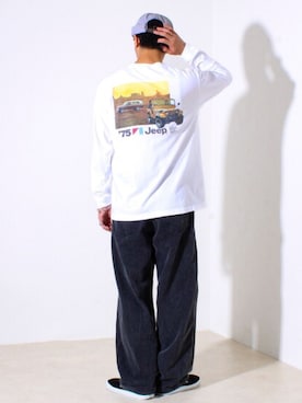 「GLOSTER（グロスター）のアイテム」を使った、OKAさん（メンズ・175cm）の夏コーディネート