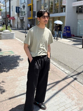 「GLOSTER（グロスター）のアイテム」を使った、OKAさん（メンズ・175cm）の春コーディネート