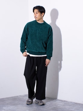 「GEVACO（ゲバコ）のアイテム（スラックス）」を使った、OKAさん（メンズ・175cm）の秋コーディネート