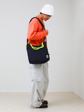 「GEVACO（ゲバコ）の【GEVACO/ゲバコ】セーラーハット（Hat、ホワイト系）」を使った、OKAさん（メンズ・175cm）の秋コーディネート