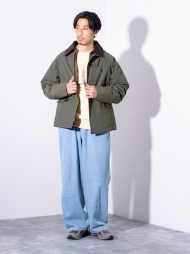 「ディズニー」｜「アイテム（ブルゾン）」を使った、OKAさん（メンズ・175cm）の秋コーディネート