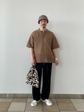 「halo commodity（ハロ　コモディティー）のアイテム（ハット）」を使った、OKAさん（メンズ・175cm）の春コーディネート