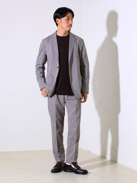 「GLOSTER（グロスター）のアイテム」を使った、OKAさん（メンズ・175cm）の夏コーディネート