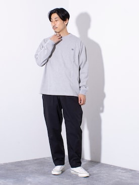 「GLOSTER（グロスター）のアイテム（トップス）」を使った、OKAさん（メンズ・175cm）の秋コーディネート