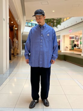 「GEVACO」｜「アイテム（帽子）」を使った、OKAさん（メンズ・175cm）の春コーディネート
