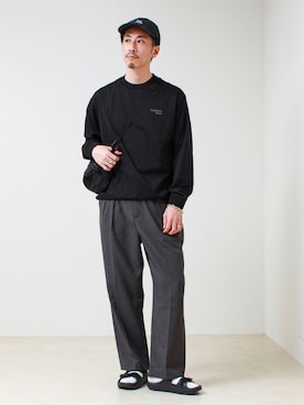 「halo commodity（ハロ　コモディティー）のアイテム（帽子）」を使った、OKAさん（メンズ・175cm）の春コーディネート