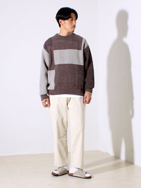 「GLOSTER（グロスター）のアイテム」を使った、OKAさん（メンズ・175cm）の夏コーディネート