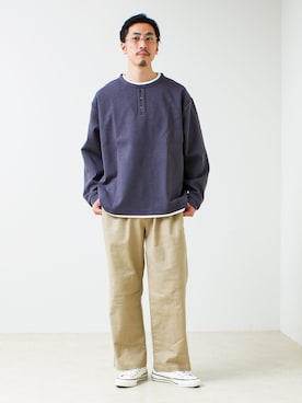 「GLOSTER（グロスター）のアイテム」を使った、OKAさん（メンズ・175cm）の春コーディネート