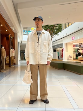 「GEVACO」｜「アイテム（帽子）」を使った、OKAさん（メンズ・175cm）の冬コーディネート