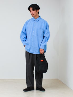 「GLOSTER（グロスター）のアイテム（トップス）」を使った、OKAさん（メンズ・175cm）の夏コーディネート