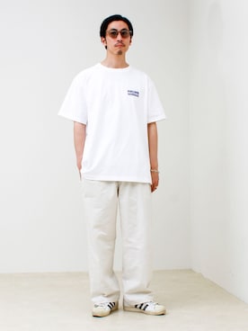 「WILD THINGS（ワイルドシングス）の【WILD THINGS/ワイルドシングス】80’S CLIMBER TEE（Tシャツ/カットソー、ホワイト系）」を使った、OKAさん（メンズ・175cm）の春コーディネート