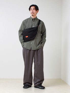 「GLOSTER（グロスター）のアイテム（トップス）」を使った、OKAさん（メンズ・175cm）の春コーディネート